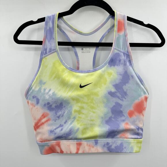 Nike Pro Women’s Tie Dye Medium Impact Sports Bra Size XL Racerback Bra Pads - Picture 1 of 7